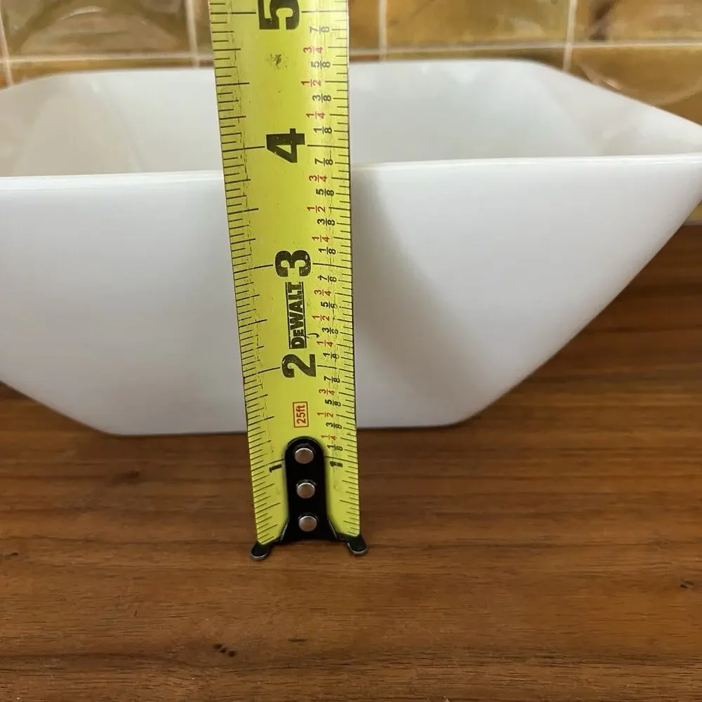 World Market Square White Porcelain Serving Bowl 9
